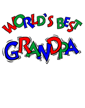 Free Printable "World's Best Grandpa"  Greeting Cards Template