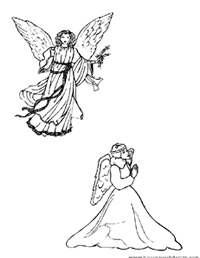 Where can you find nice cutouts of Christmas angels?