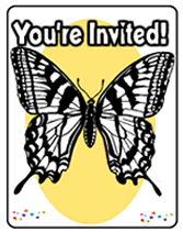 free butterfly party invitations