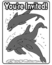 dolphin theme party invitations