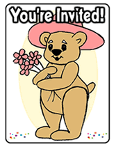 free teddy bear party invitations