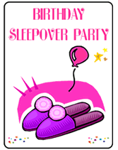 birthday party invitations printable template
 on Birthday Sleepover Party Invitation - Use this invitation to invite ...