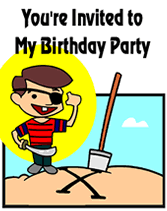 pirate birthday party invitation templates