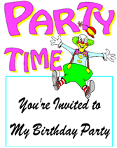 clown birthday party invitation templates