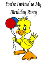 duck birthday party invitation templates