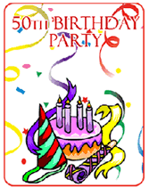 birthday party invitations rsvp cards
 on 50th Birthday Party Invitations - The front of the birthday party ...