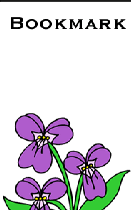 free printable purple flowers bookmarks