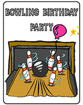 Bowling  birthday party invitations