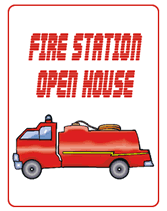 Free Fire Station Open House Invitations