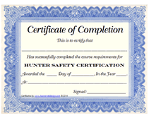 printable hunter safety certificate