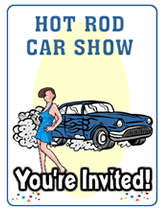 free hot rod car show invitations