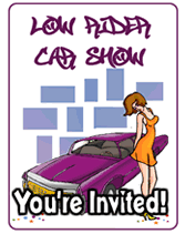 free low rider car show invitations