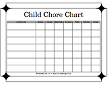 Free Printable Sudoku  Kids on Free Printable Chore Charts Blank Templates