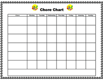 musical chore chart pdf template