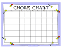 What are blank chore charts?