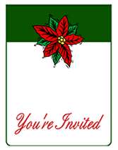 white christmas party invitation