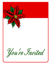 white christmas party invitation