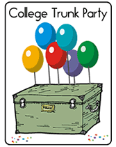 Great College Trunk Party Cake ideas!.