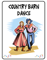 country barn dance printable party invitations