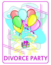 balloons divorce printable party invitations