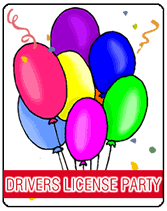 balloons drivers license  party invitations