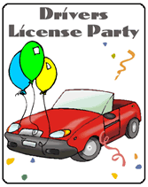 sports car drivers license  party invitations