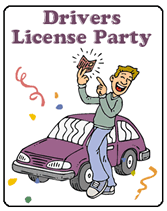 teen drivers license  party invitations