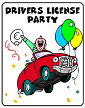 yippie drivers license  party invitations