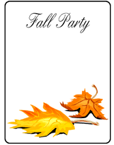 printable fall party invitations