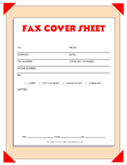 fax cover template