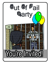 blank get out of jail party invitations