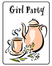 blank girl party invitations to download