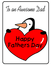 awesome dad fathers day greeting card