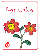 printable best wishes greeting card flowers