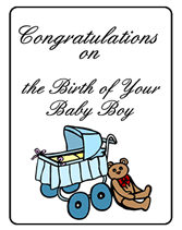 birth of baby boy greeting cards