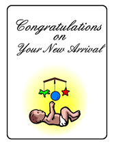 congratulations new arrival greeting card
