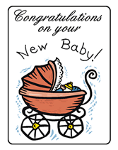 congratulations baby carriage greeting cards