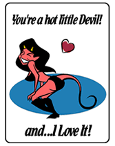 hot little devil printable greeting card