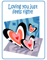 Loving you just feels right printable greeting card
