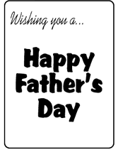wishing you a happy fathers day greeting card