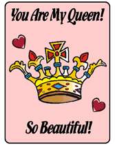 you are my queen printable greeting card