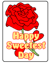 Rose happy sweetest day greetings