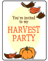 Harvest Party invitations to print