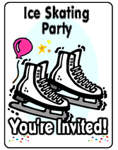 ice skating party invitations