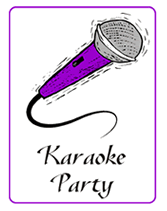 karaoke microphone party invitations