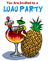 Free Luau Party Invitation