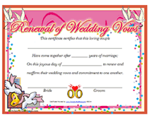 printable renewal of wedding vows template