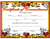 hearts certificate of commitment to print