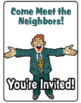 Meet The Neighbors Party Invites