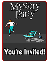 Blank Mystery Party Invitations